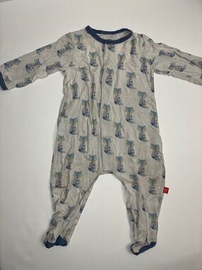 Magnetic Me Baby Fox Print Footed Pajamas